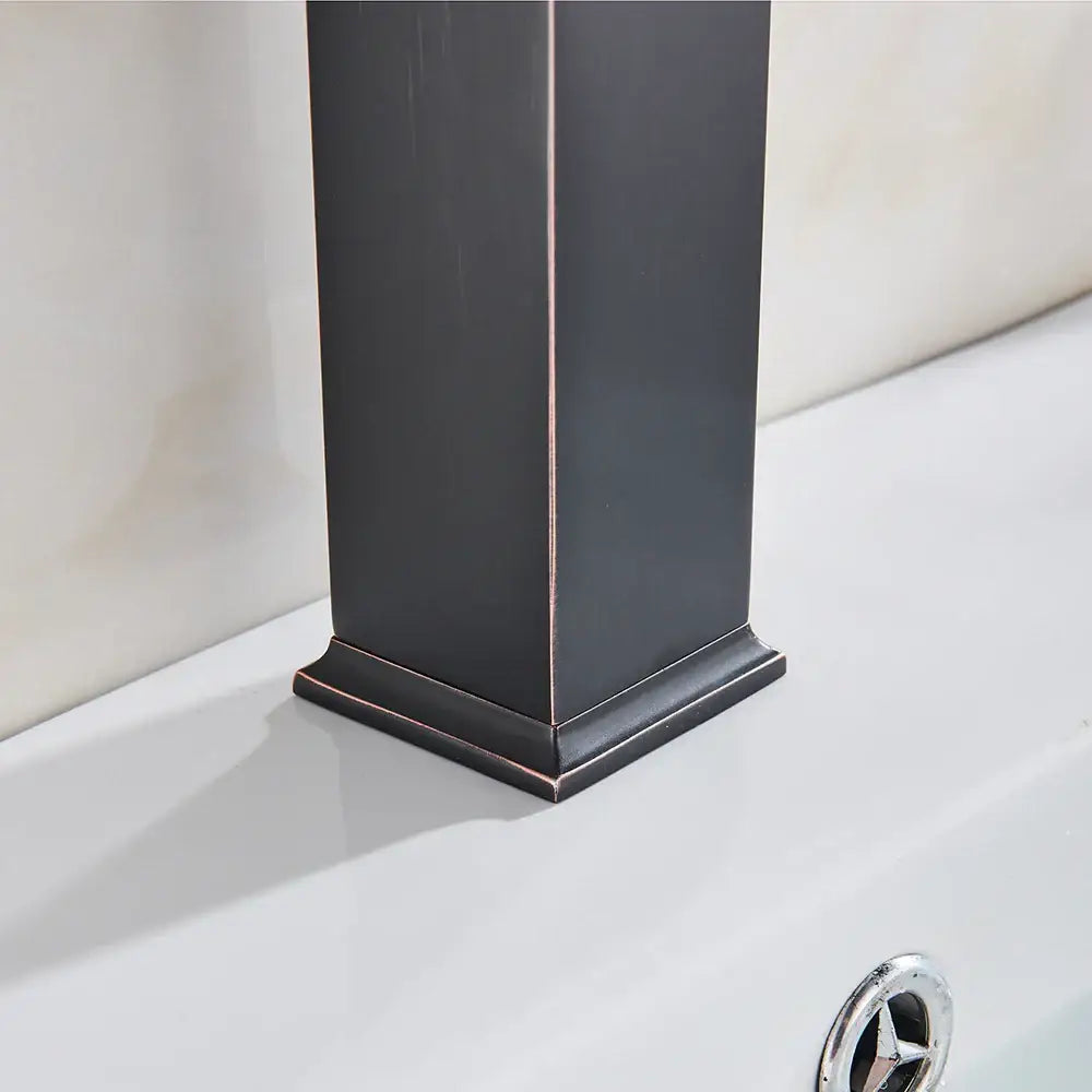 Modern matte black basin mixer faucet bathroom curved spout