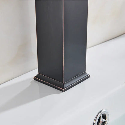 Modern matte black basin mixer faucet bathroom curved spout