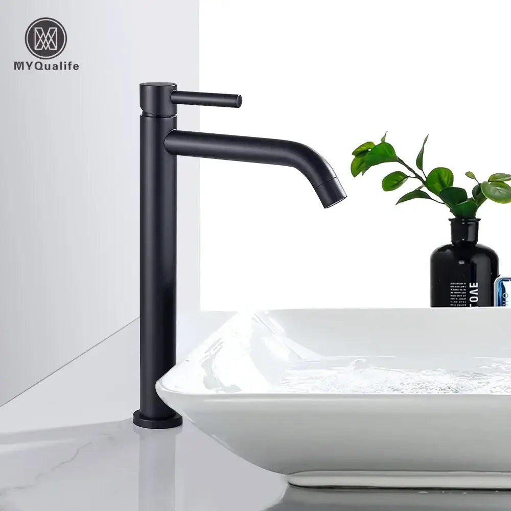 Modern matte black basin mixer tap bathroom single lever faucet