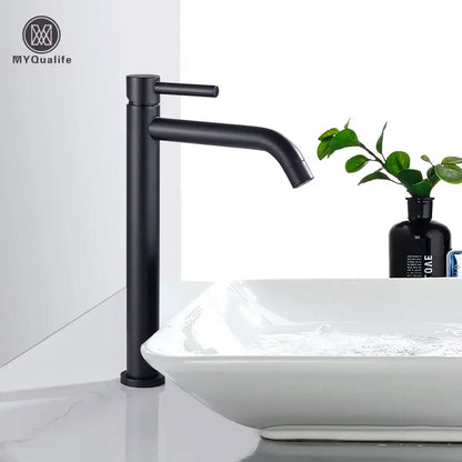 Modern matte black basin mixer tap bathroom single lever faucet