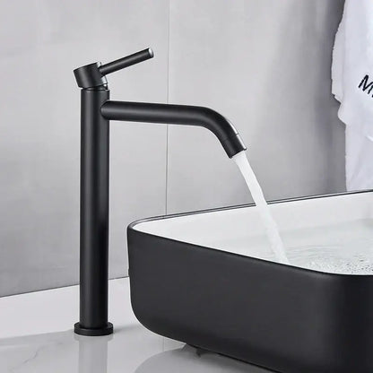 Modern matte black basin mixer tap bathroom single lever faucet