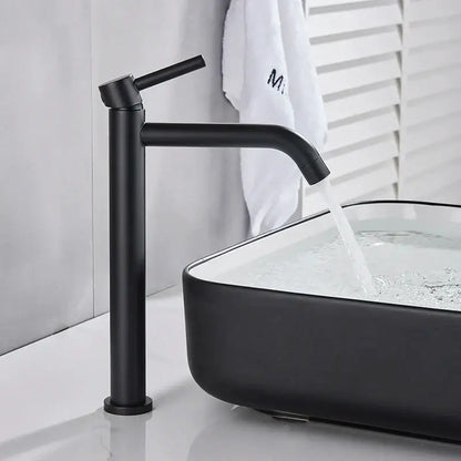 Modern matte black basin mixer tap bathroom single lever faucet