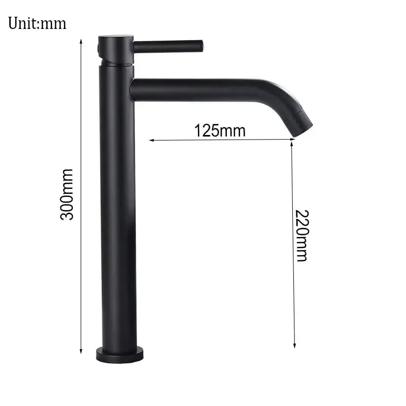 Modern matte black basin mixer tap bathroom single lever faucet