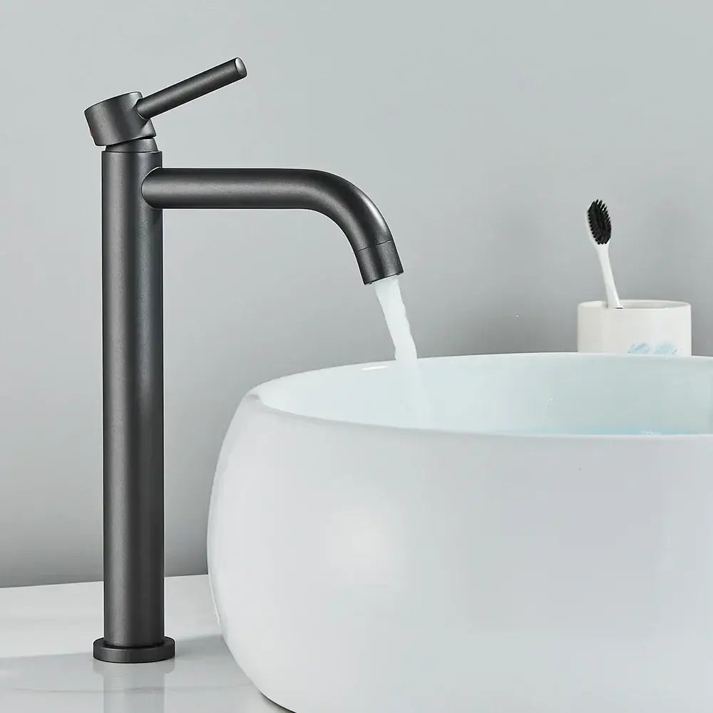 Modern matte black basin mixer tap bathroom single lever faucet