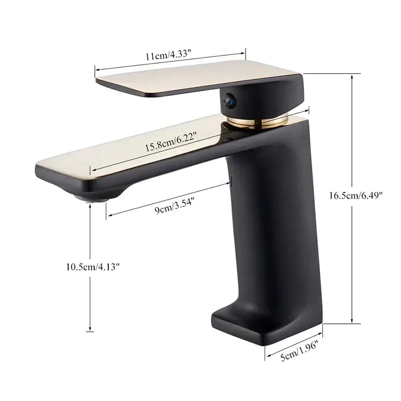 Modern matte black basin mixer tap – bathroom single lever faucet