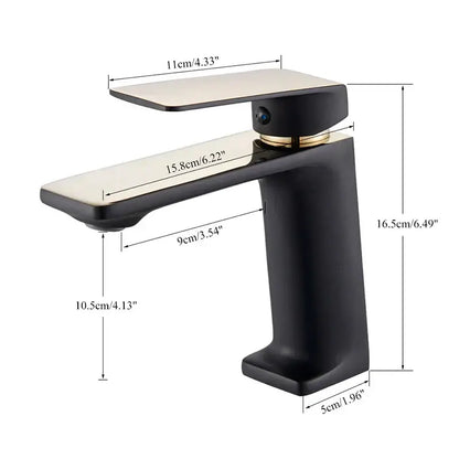 Modern matte black basin mixer tap – bathroom single lever faucet