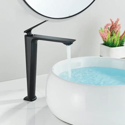 Modern matte black bathroom faucet set – bathroom sleek spout