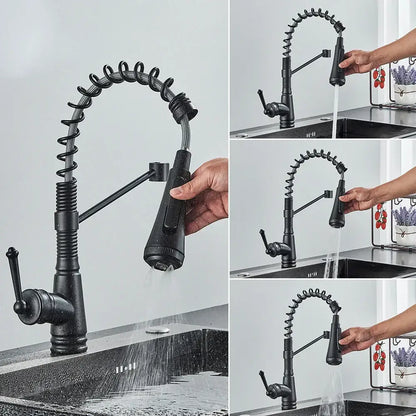 Modern matte black bathroom faucet set – bathroom sleek spout