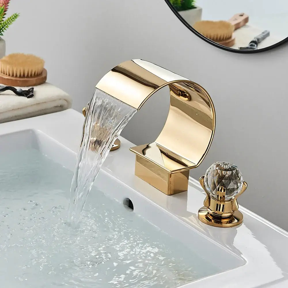 Modern matte black bathroom faucet set – bathroom sleek spout