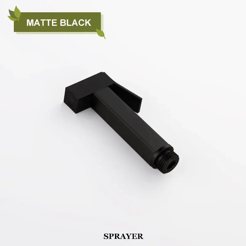 Modern matte black bidet faucet shower mixer bathroom square sprayer