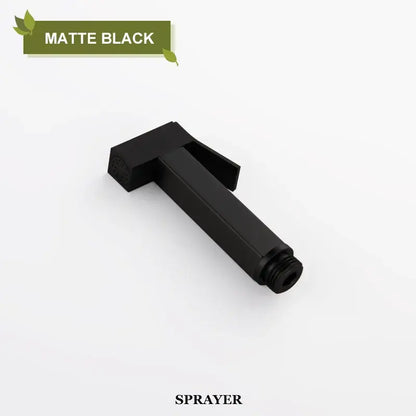 Modern matte black bidet faucet shower mixer bathroom square sprayer