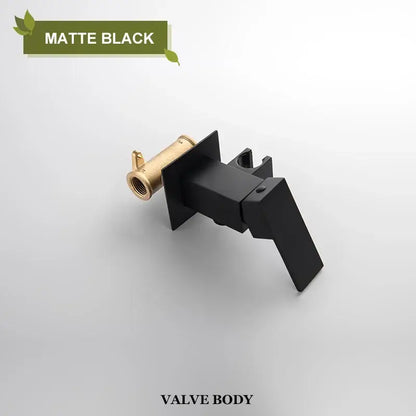Modern matte black bidet faucet shower mixer bathroom square sprayer