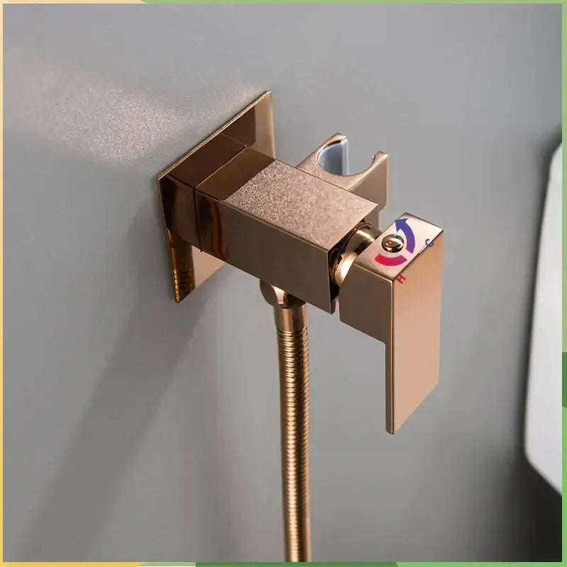 Modern matte black bidet faucet shower mixer bathroom square sprayer