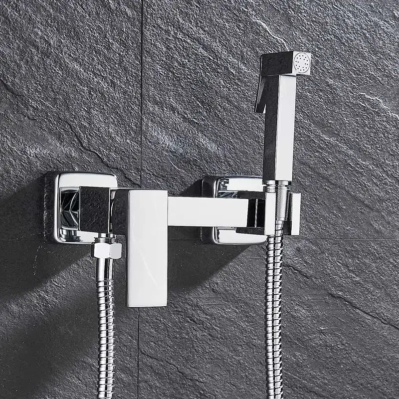 Modern matte black bidet shower faucet set bathroom mixer tap