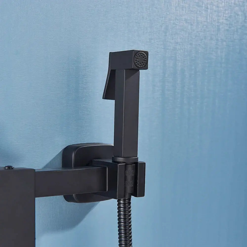 Modern matte black bidet shower faucet set bathroom mixer tap