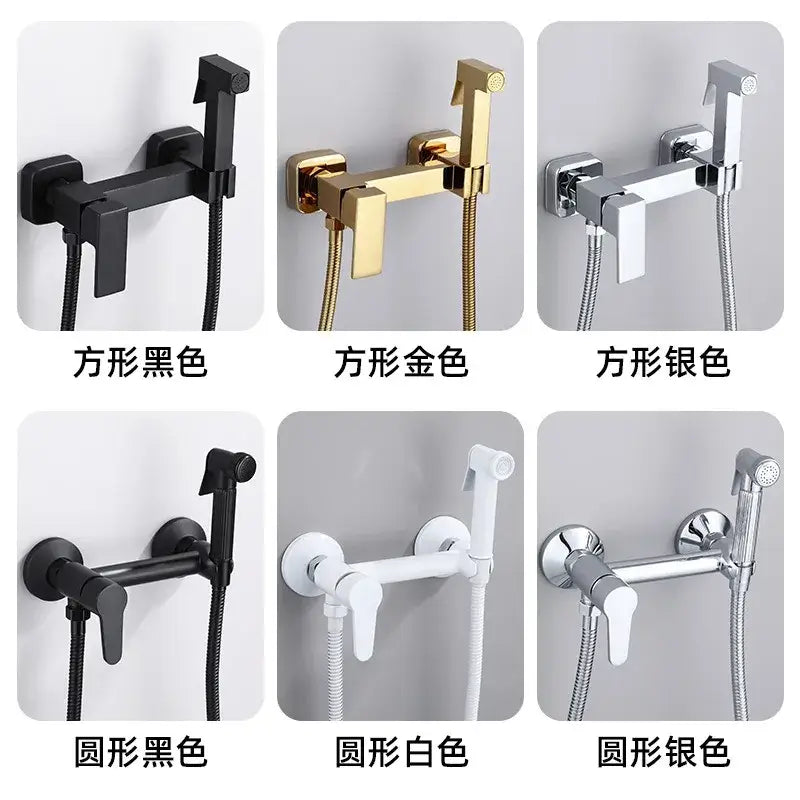 Modern matte black bidet spray gun set bathroom handheld showerhead