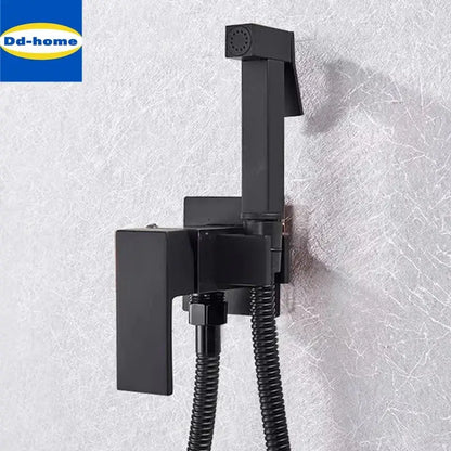 Modern matte black bidet spray gun set bathroom hygienic shower