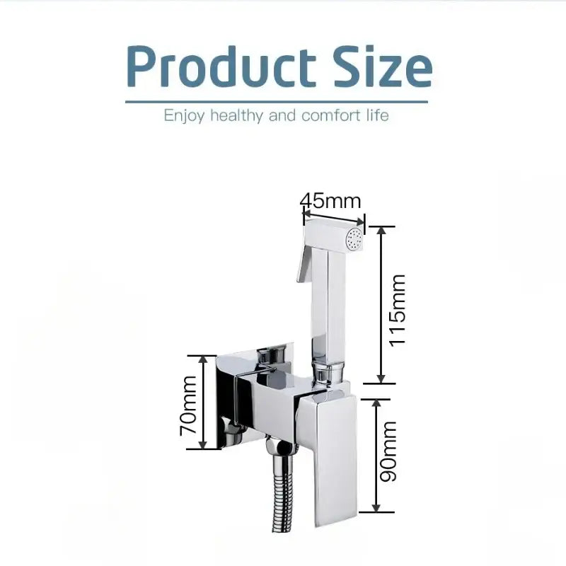 Modern matte black bidet spray gun set bathroom hygienic shower