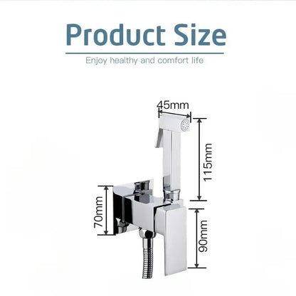 Modern matte black bidet spray gun set bathroom hygienic shower