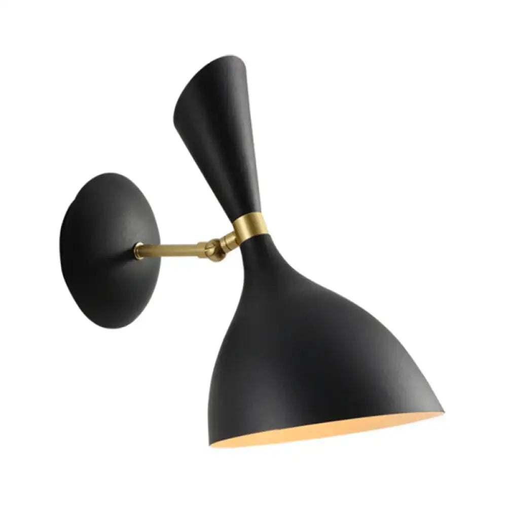 Modern matte black & brass adjustable wall lamp bedroom light type