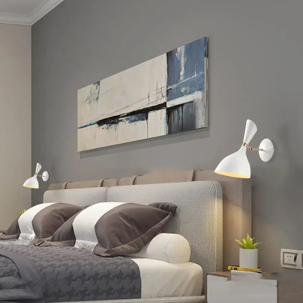 Modern matte black & brass adjustable wall lamp bedroom light type