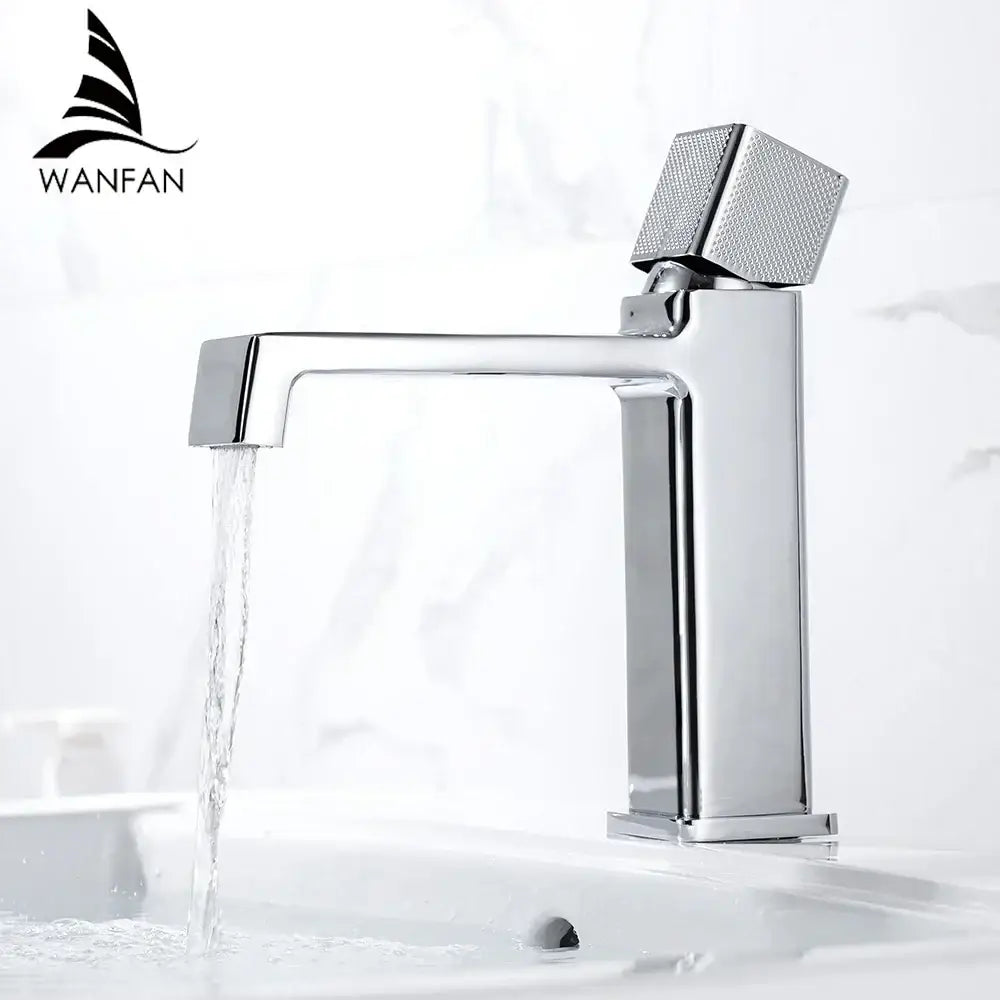 Modern matte black brass basin faucet bathroom textured handle mixer