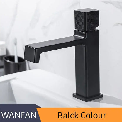Modern matte black brass basin faucet bathroom textured handle mixer
