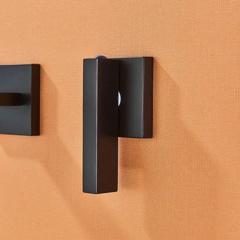 Modern matte black brass wall mounted basin faucet bathroom fixture