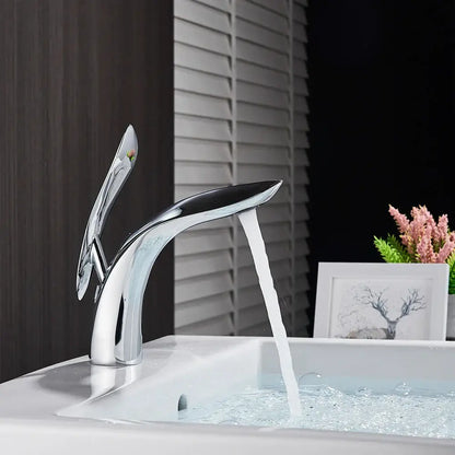 Modern matte black brass washbasin faucet bathroom single handle