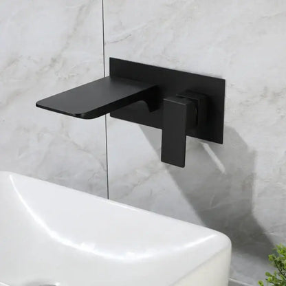 Modern matte black & brushed gold solid brass basin faucet bathroom