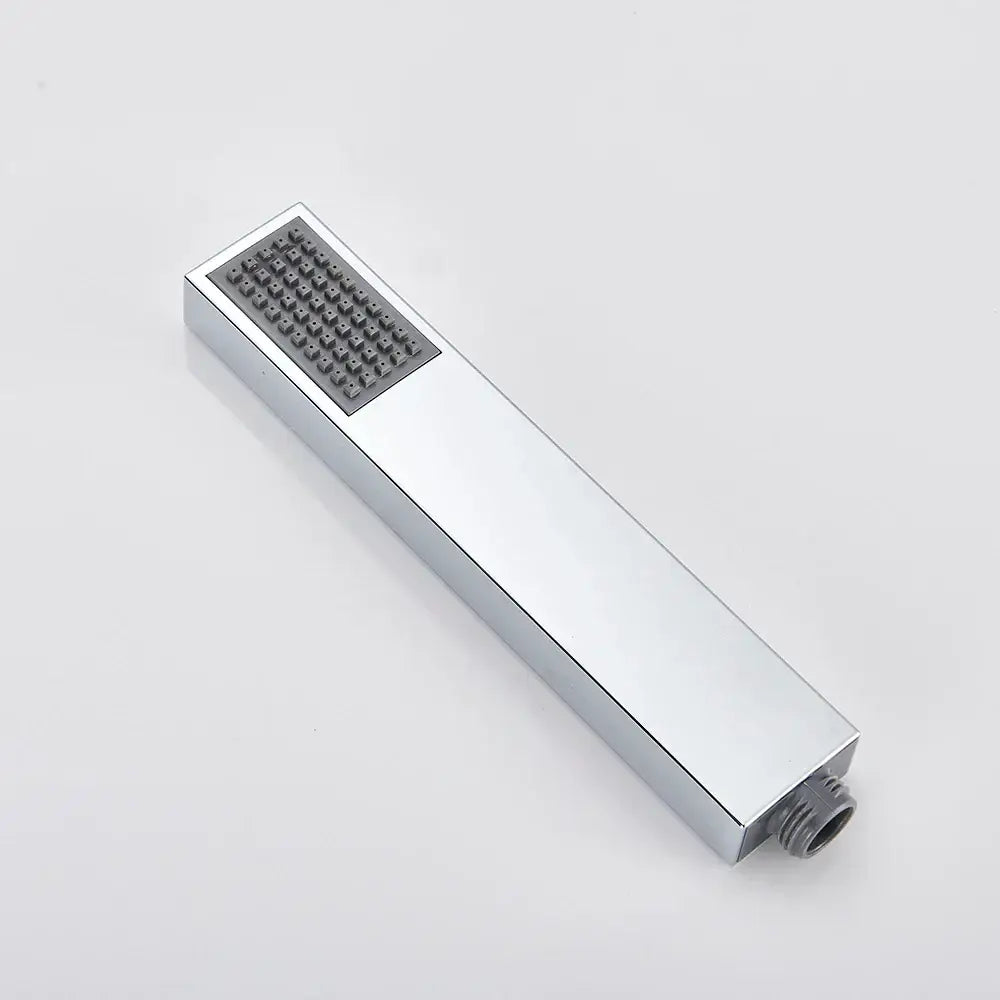 Modern matte black & brushed nickel handshower head with 150cm stainless hose bathroom accessory
