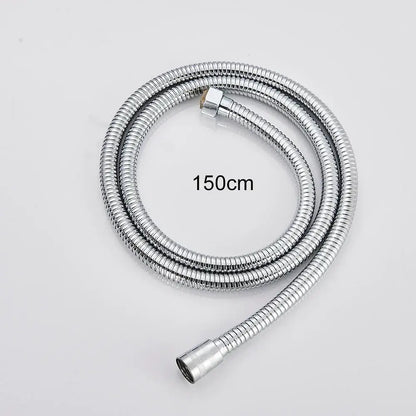 Modern matte black & brushed nickel handshower head with 150cm stainless hose bathroom accessory