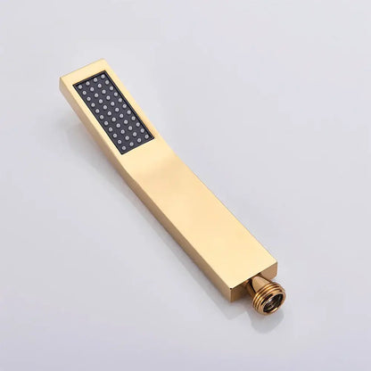 Modern matte black & brushed nickel handshower head with 150cm stainless hose bathroom accessory
