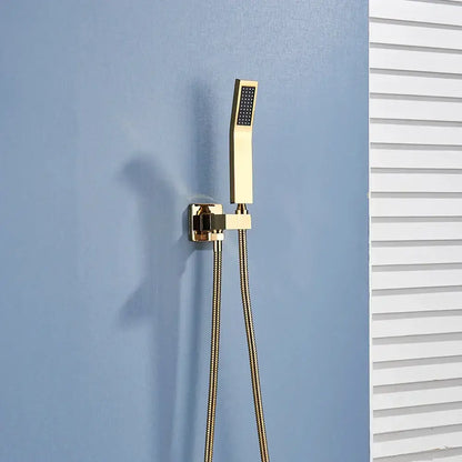 Modern matte black & brushed nickel handshower head with 150cm stainless hose bathroom accessory