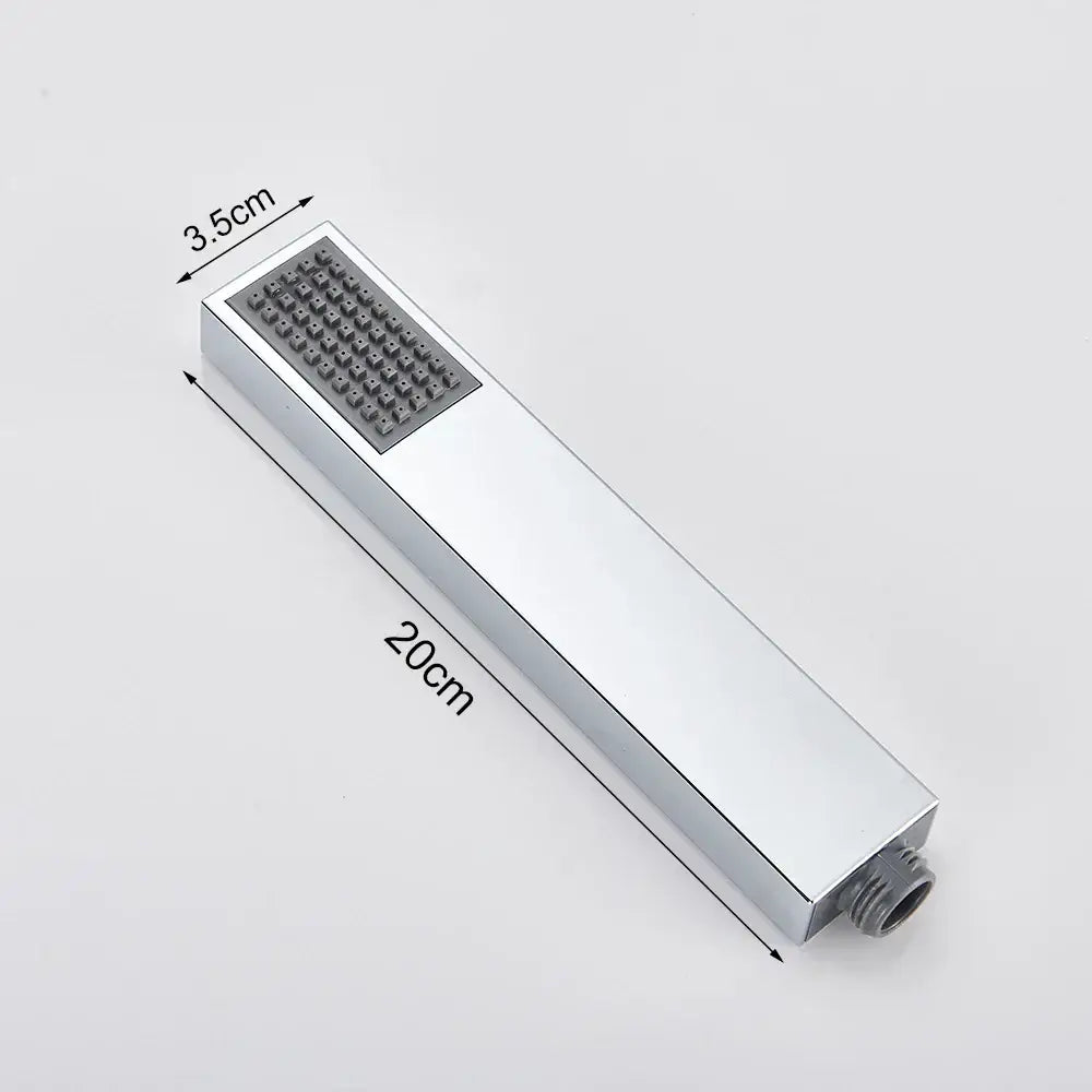 Modern matte black & brushed nickel handshower head with 150cm stainless hose bathroom accessory