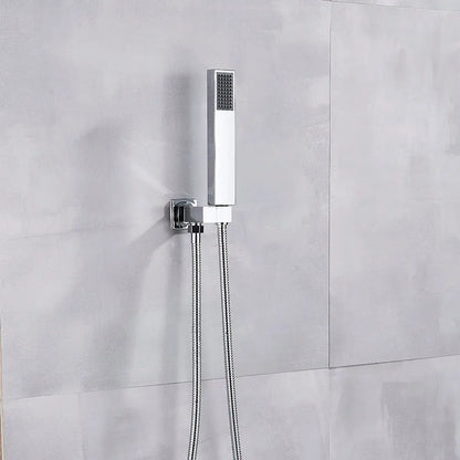 Modern matte black & brushed nickel handshower head with 150cm stainless hose bathroom accessory