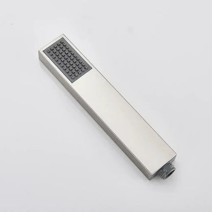Modern matte black & brushed nickel handshower head with 150cm stainless hose bathroom accessory