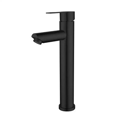 Modern matte black brushed tall basin sink faucet bathroom control