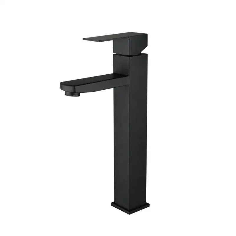 Modern matte black brushed tall basin sink faucet bathroom control