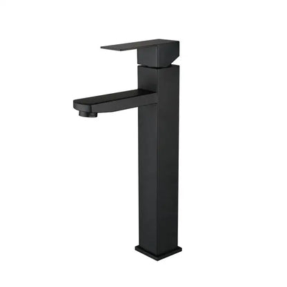 Modern matte black brushed tall basin sink faucet bathroom control