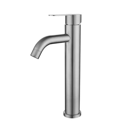 Modern matte black brushed tall basin sink faucet bathroom control