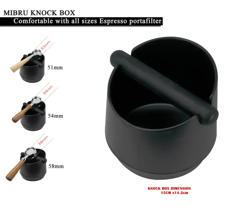 Modern matte black coffee knock box kitchen residue container