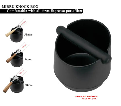 Modern matte black coffee knock box kitchen residue container