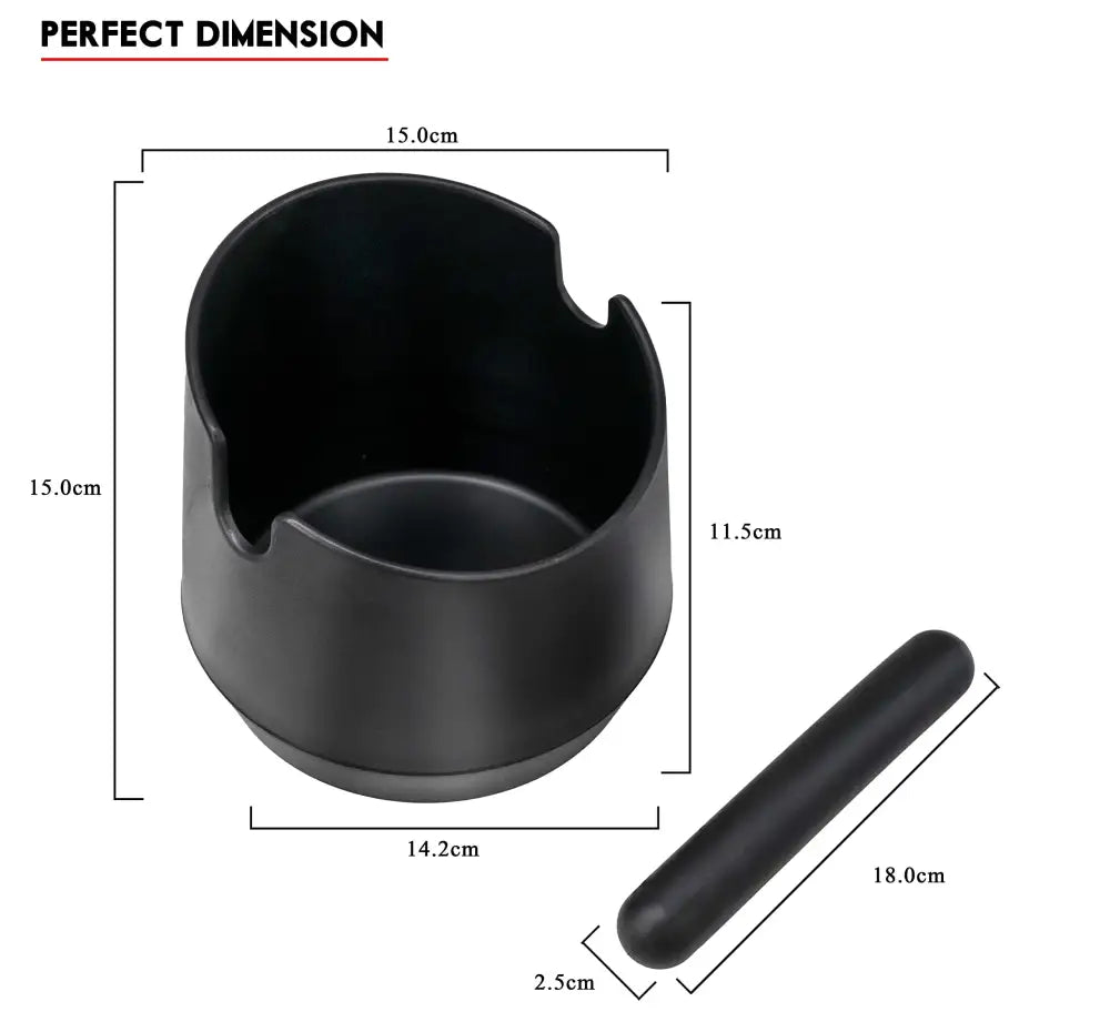 Modern matte black coffee knock box kitchen residue container