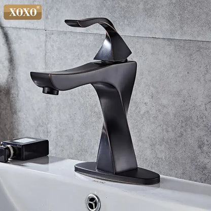 Modern matte black contemporary brass basin faucet bathroom mixer