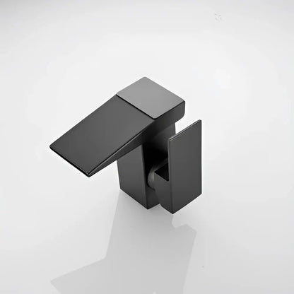 Modern matte black digital display basin faucet bathroom temperature monitor