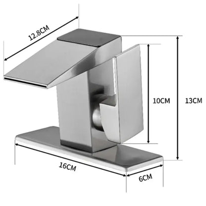 Modern matte black digital display basin faucet bathroom temperature monitor