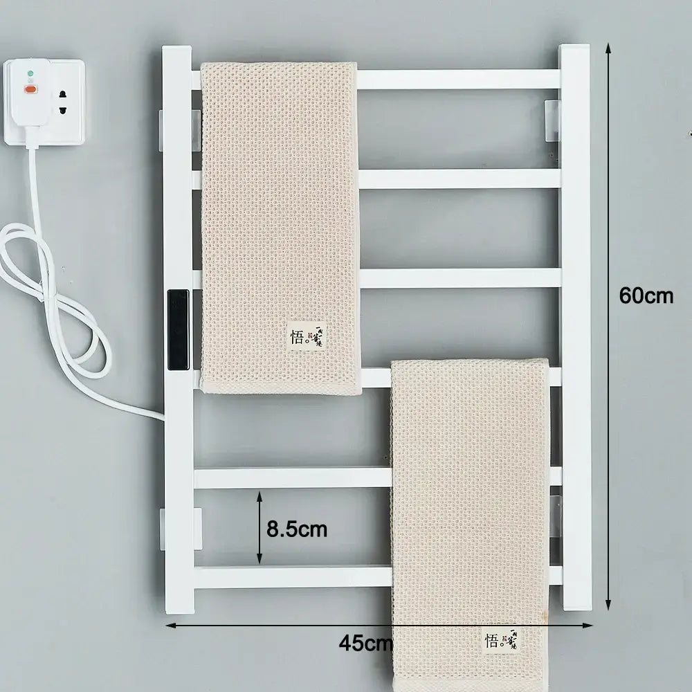 Modern matte black electric towel warmer bathroom digital display