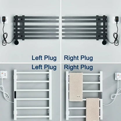 Modern matte black electric towel warmer bathroom digital display