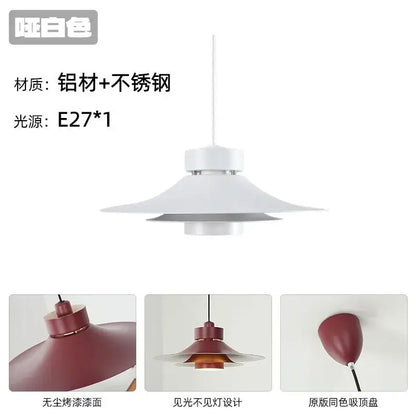 Modern matte black flying saucer pendant light dining room